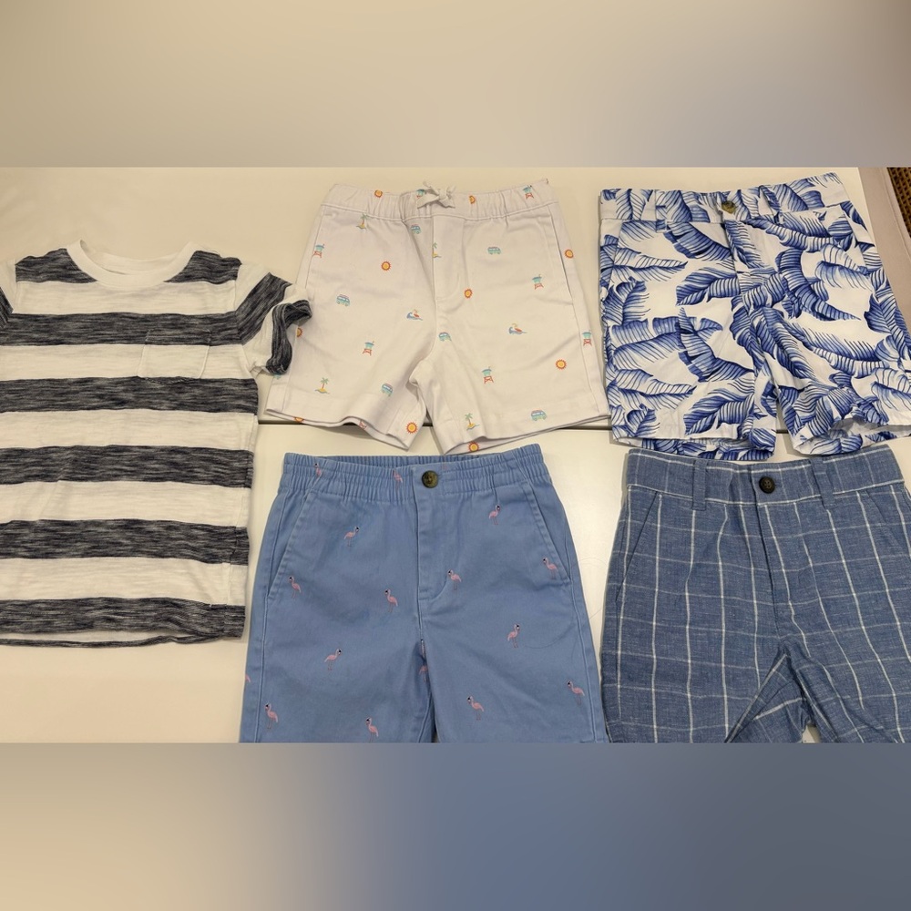 Bundle/lot of boys Janie and Jack shorts and shirt
